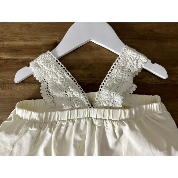 NWT Matilda Jane Enchanted Garden Cream Ruffle Coconut Tier Knit Lace Tank 6 - Picture 6 of 8